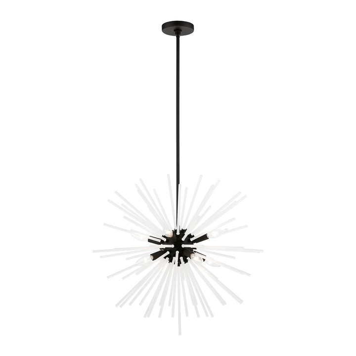 8 Light Black Pendant Chandelier by Livex Lighting