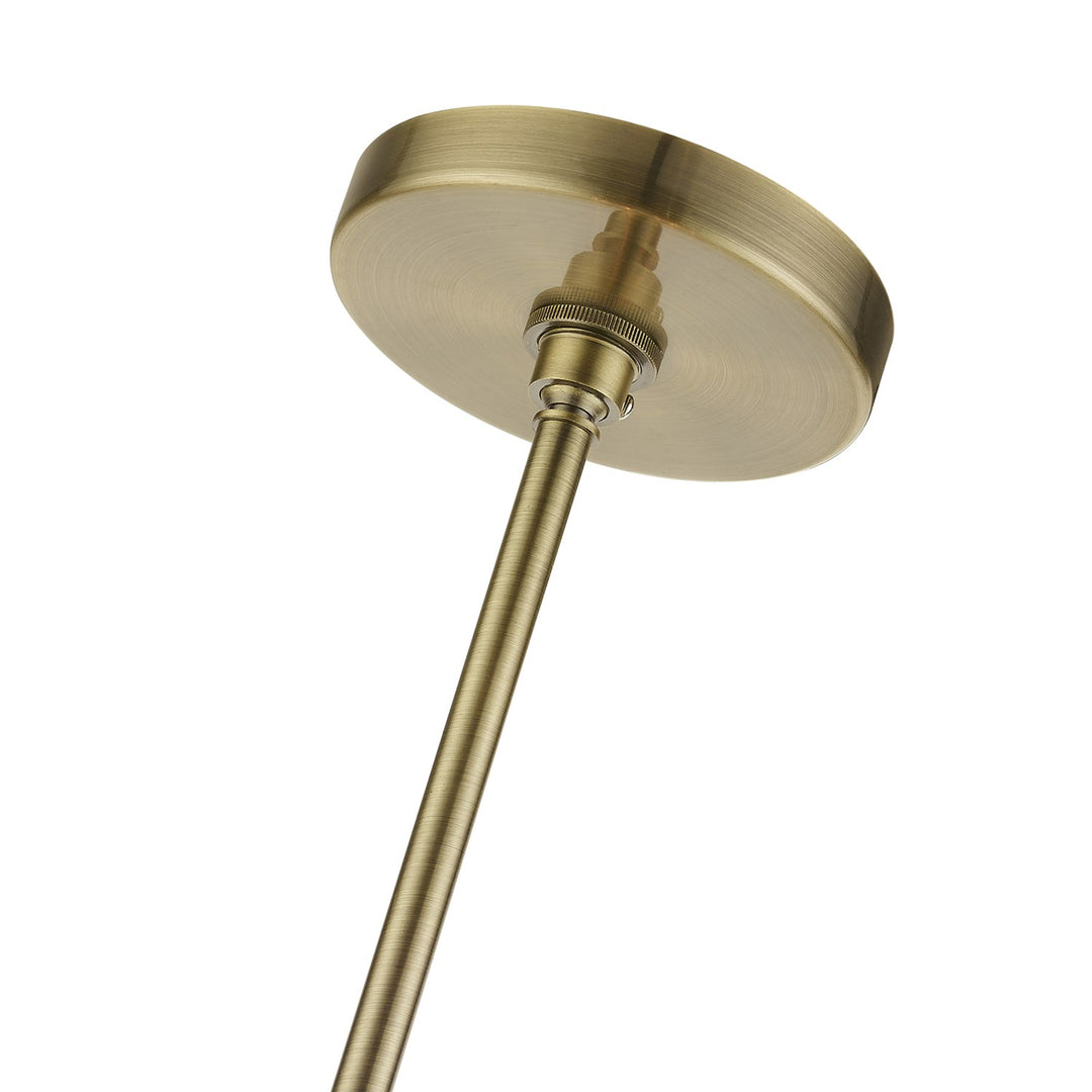 8 Light Antique Brass Pendant Chandelier