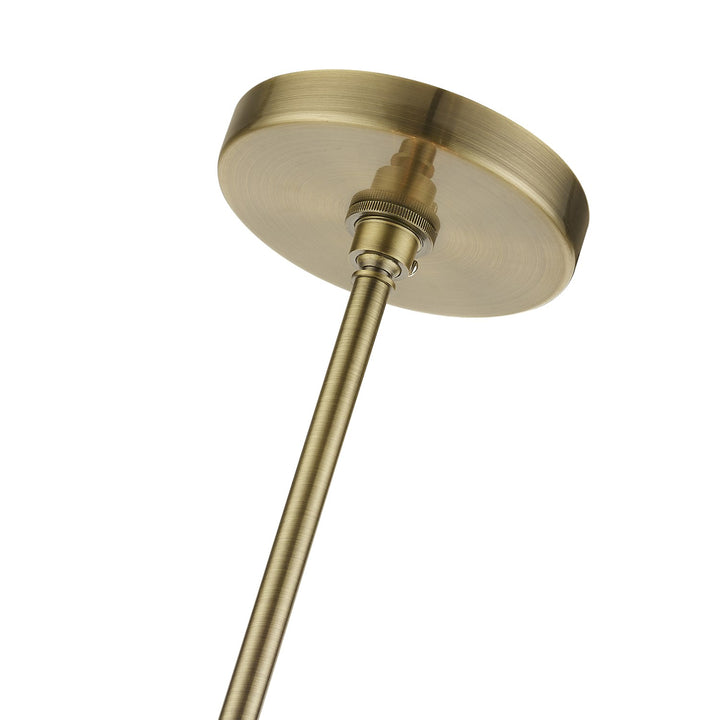 8 Light Antique Brass Pendant Chandelier