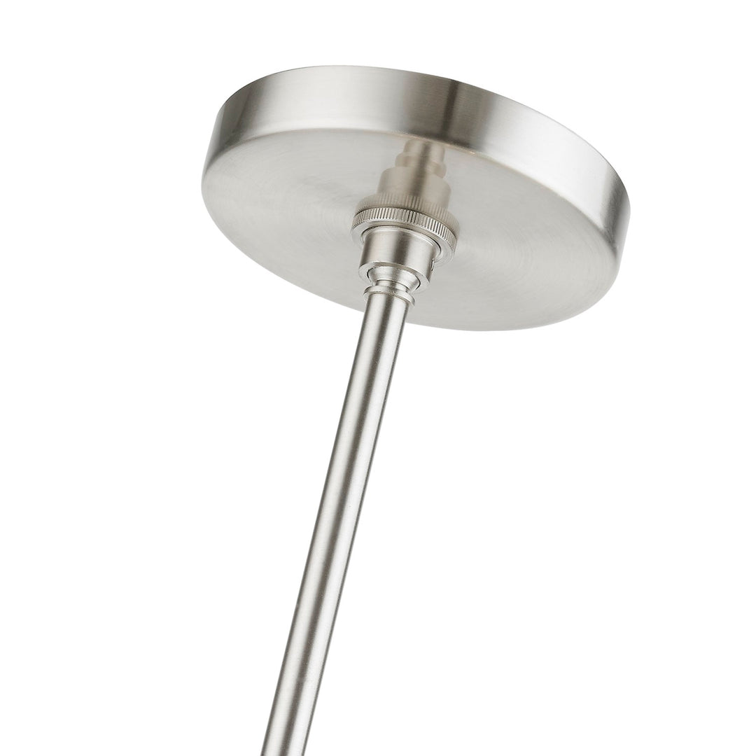 6 Light Brushed Nickel Pendant Chandelier