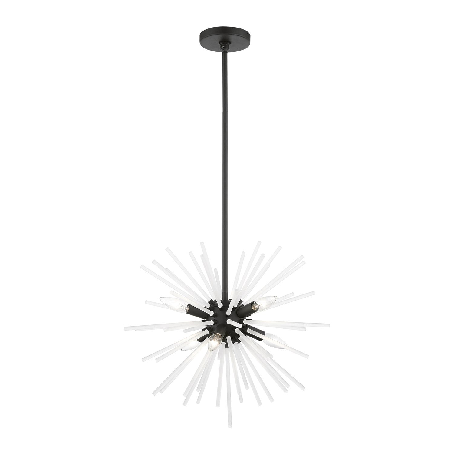 6 Light Black Pendant Chandelier by Livex Lighting