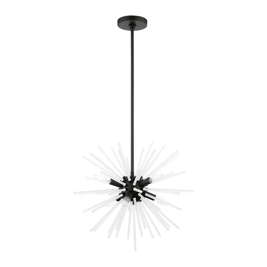 6 Light Black Pendant Chandelier