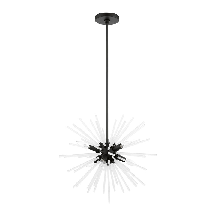 6 Light Black Pendant Chandelier