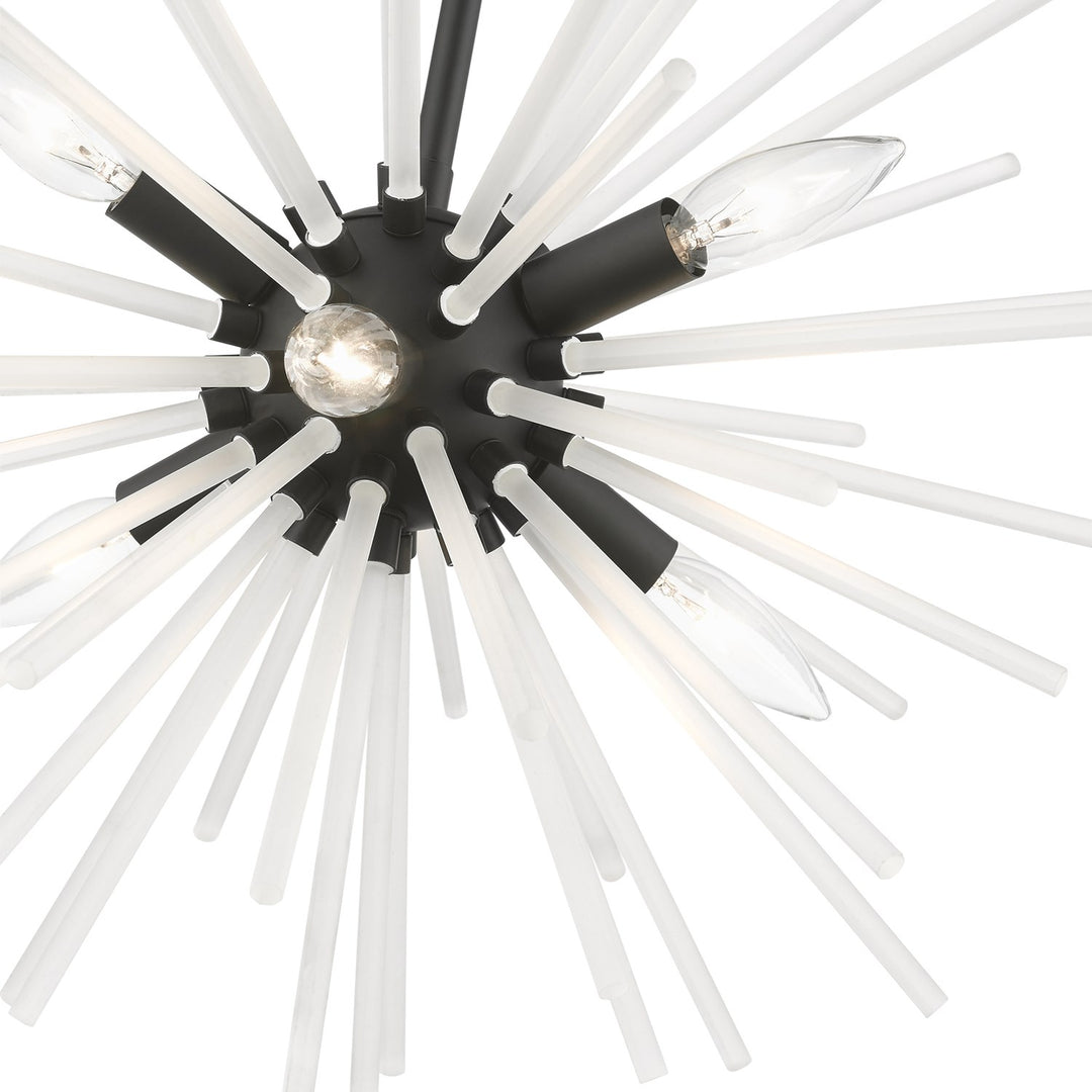 6 Light Black Pendant Chandelier