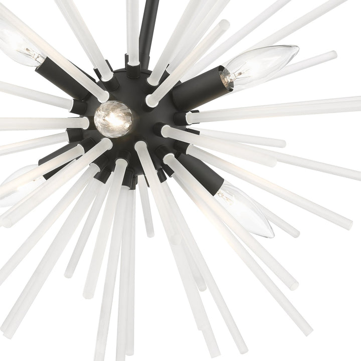 6 Light Black Pendant Chandelier