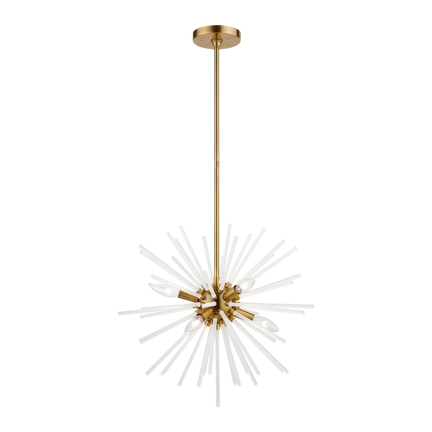 6 Light Antique Brass Pendant Chandelier by Livex Lighting