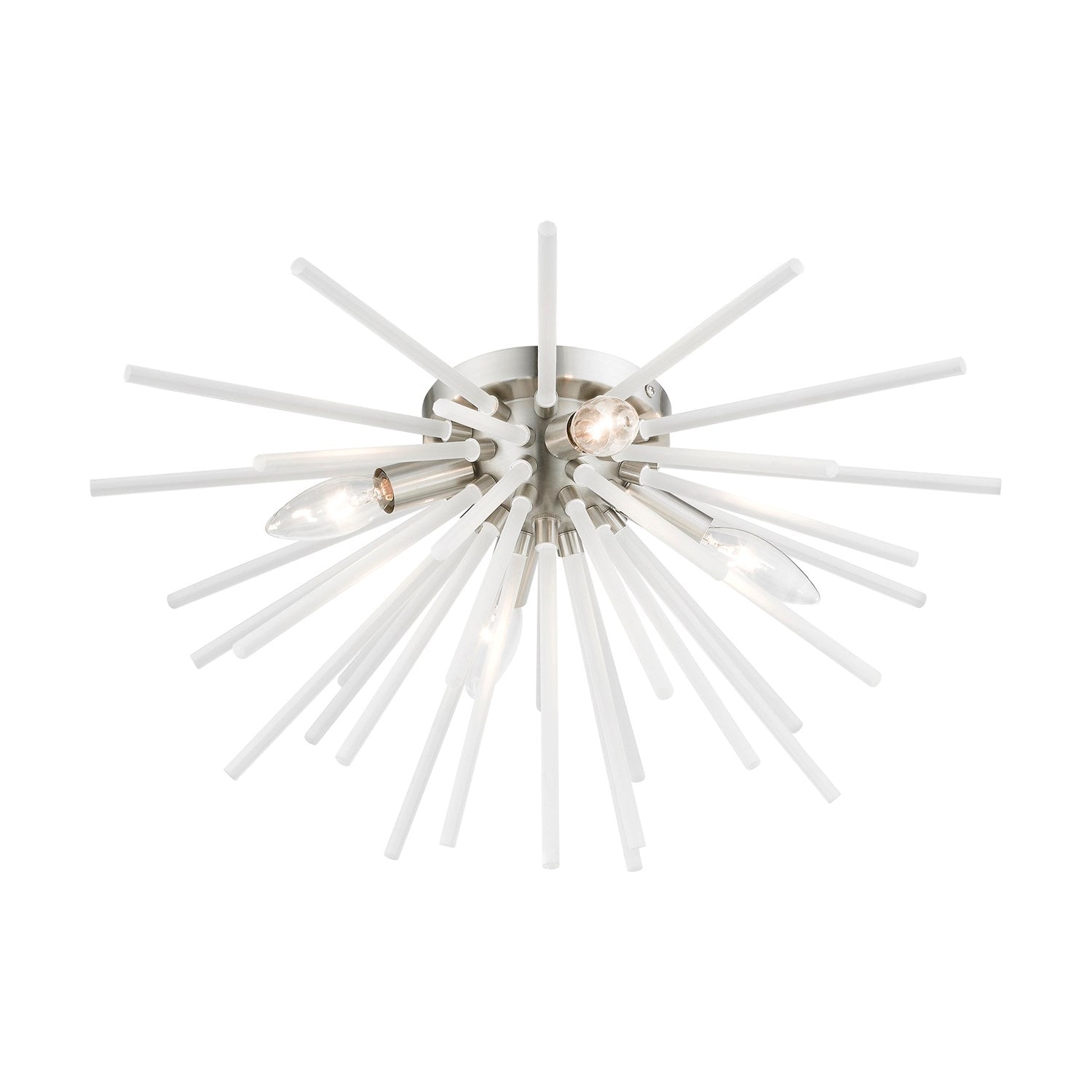 4 Light Brushed Nickel Flush Mount