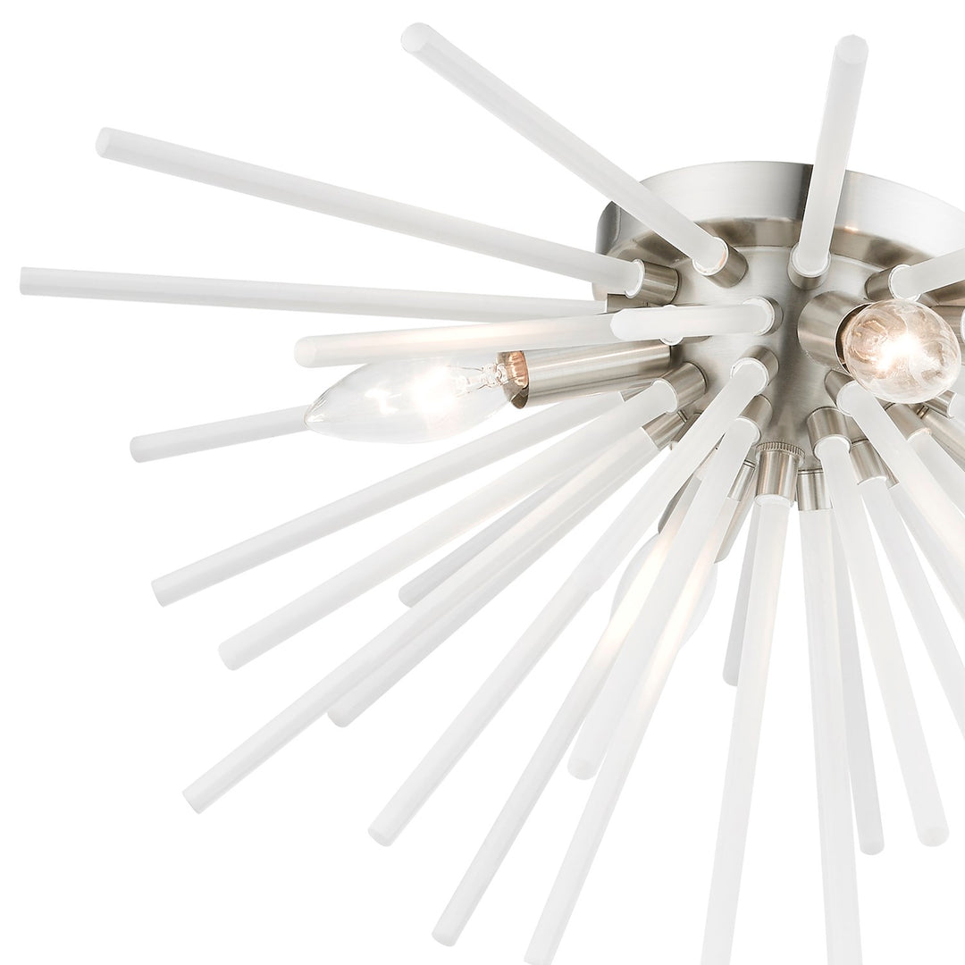 4 Light Brushed Nickel Flush Mount