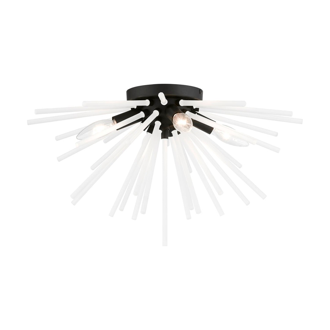 4 Light Black Flush Mount by Livex Lighting