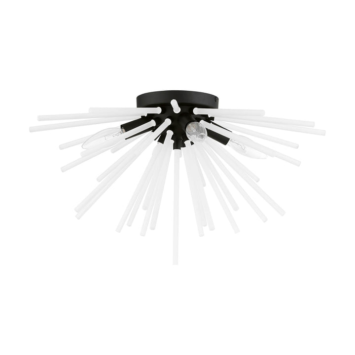 4 Light Black Flush Mount