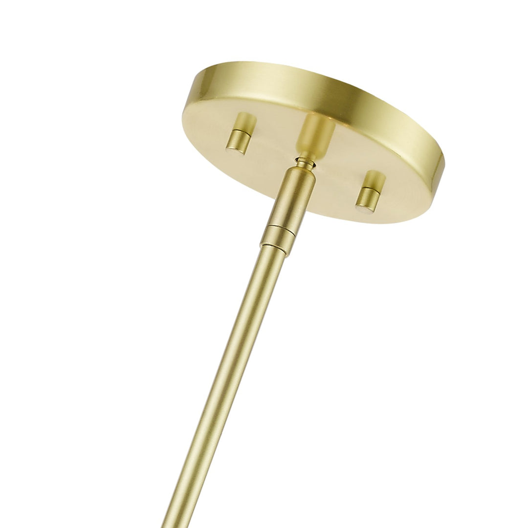 4 Light Satin Brass Pendant Chandelier