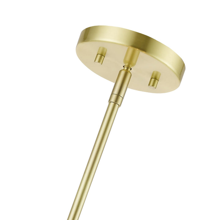 4 Light Satin Brass Pendant Chandelier