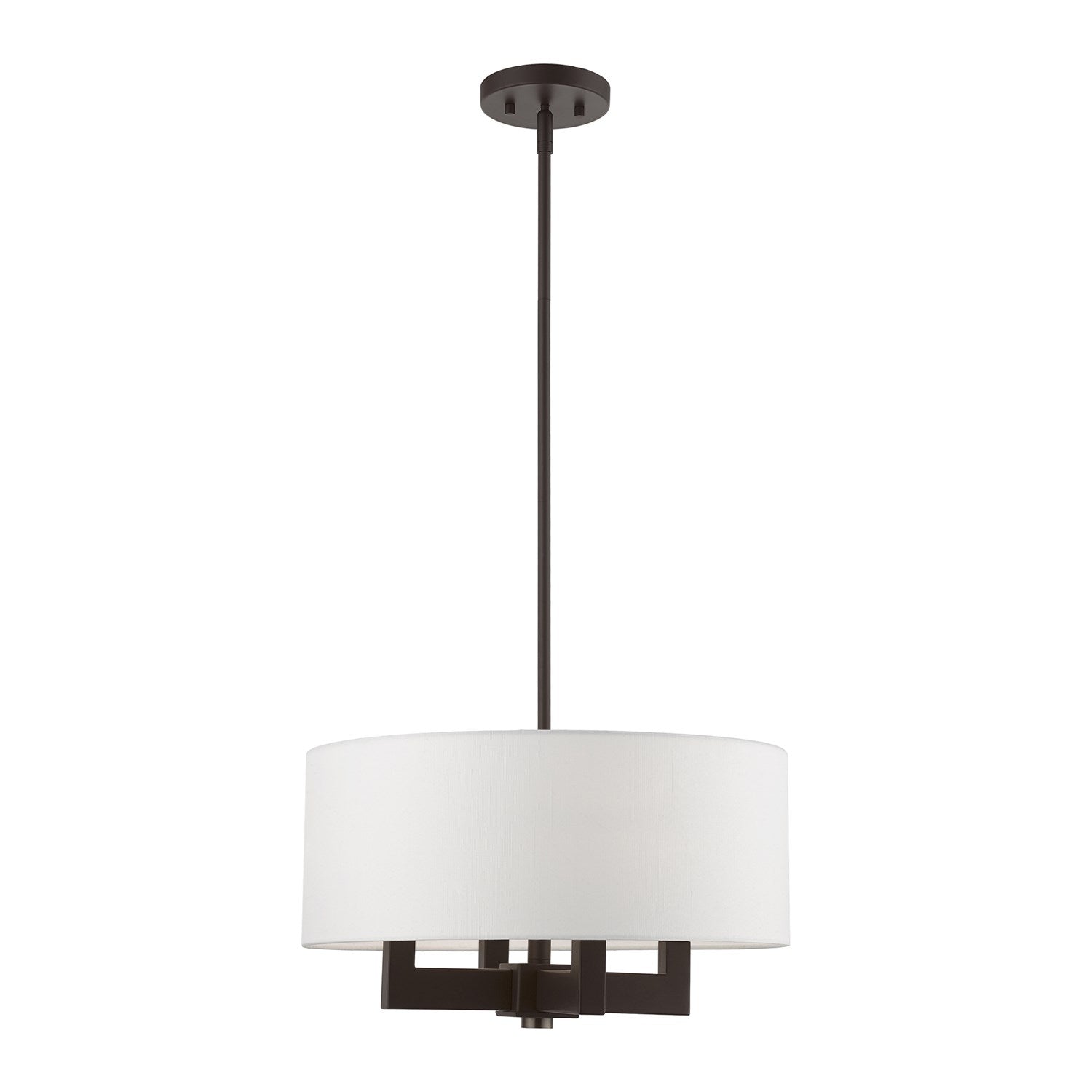 4 Light Bronze With Antique Brass Accents Pendant Chandelier by Livex Lighting