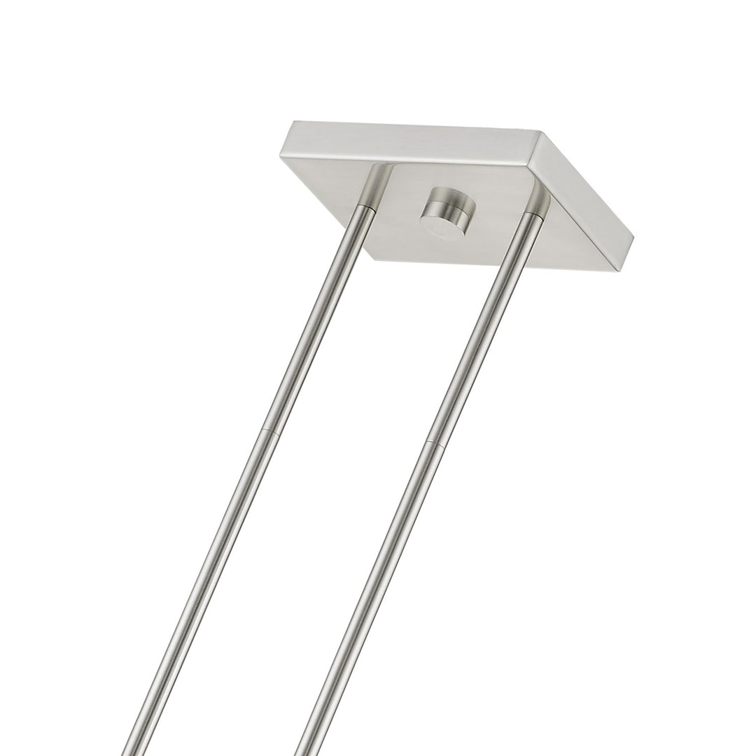 3 Light Brushed Nickel Linear Chandelier