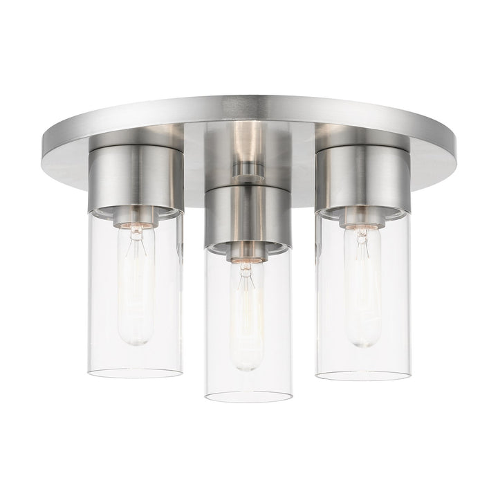 3 Light Brushed Nickel Flush Mount by Livex Lighting