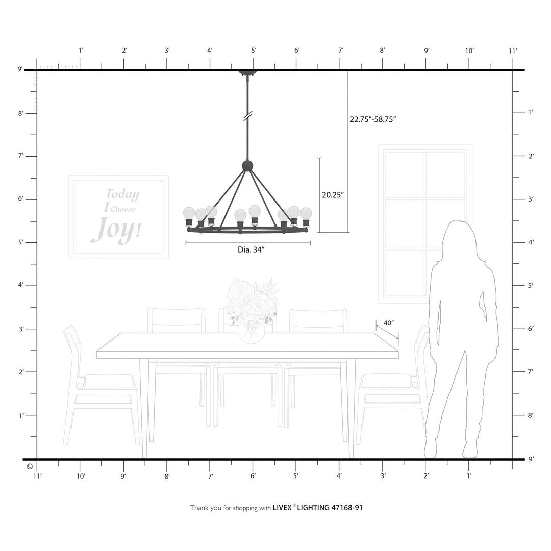 8 Light Brushed Nickel Chandelier