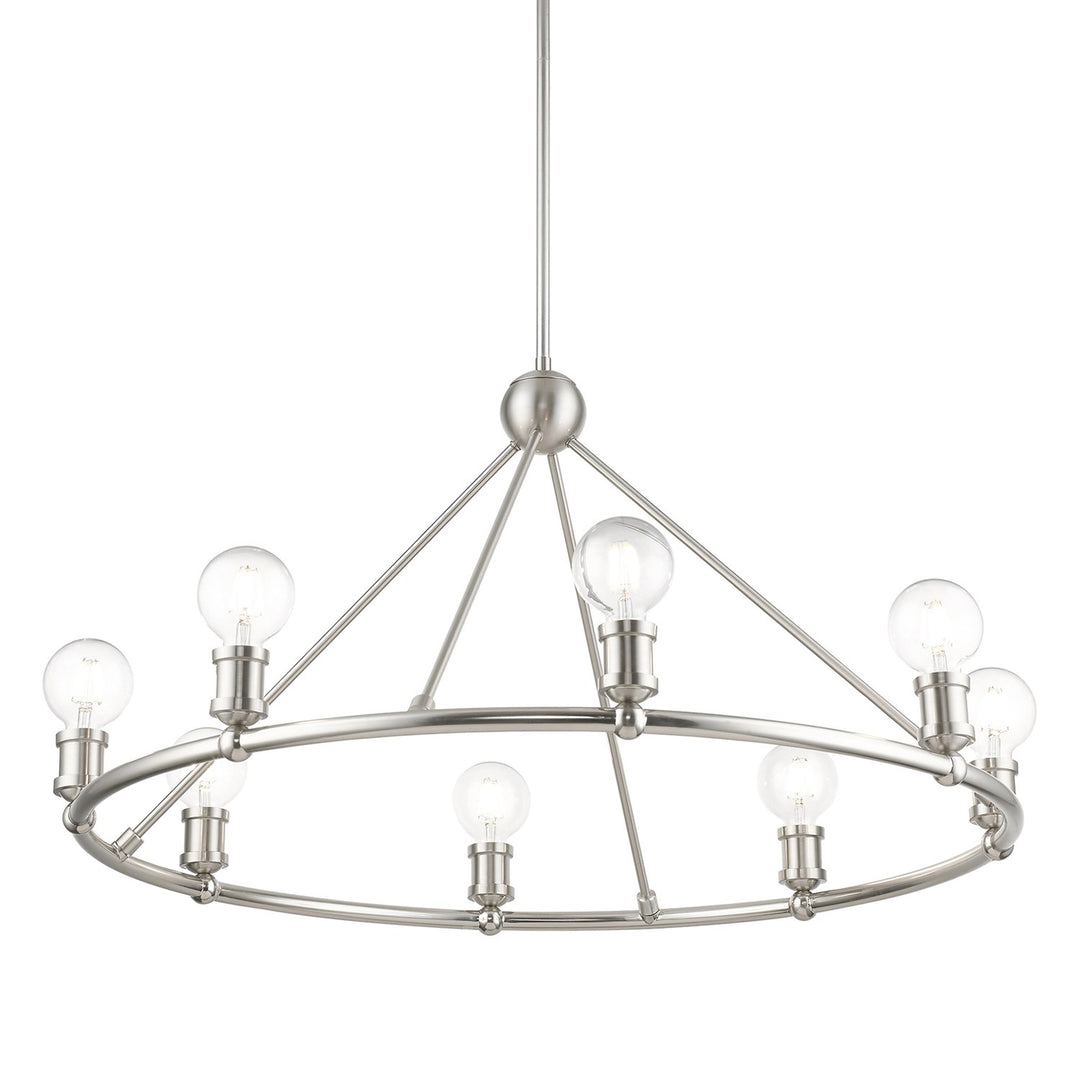 8 Light Brushed Nickel Chandelier