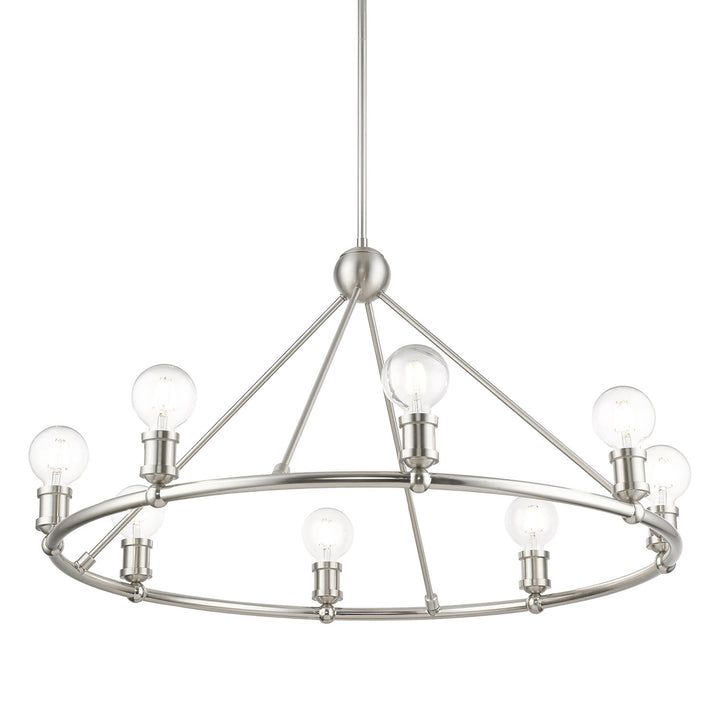 8 Light Brushed Nickel Chandelier