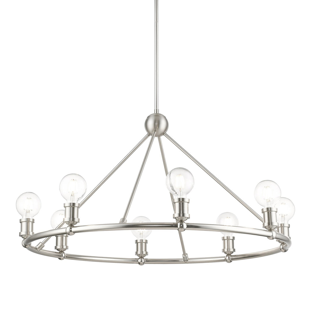 8 Light Brushed Nickel Chandelier