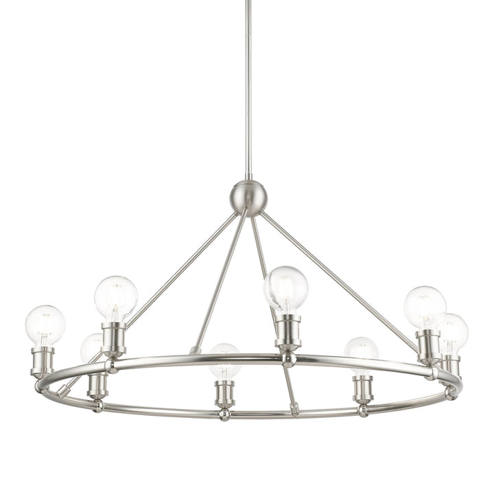 8 Light Brushed Nickel Chandelier