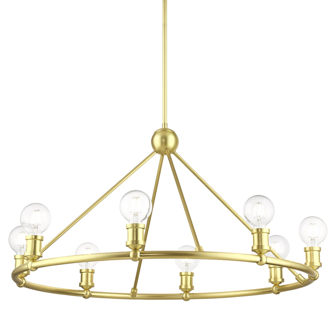 8 Light Satin Brass Chandelier