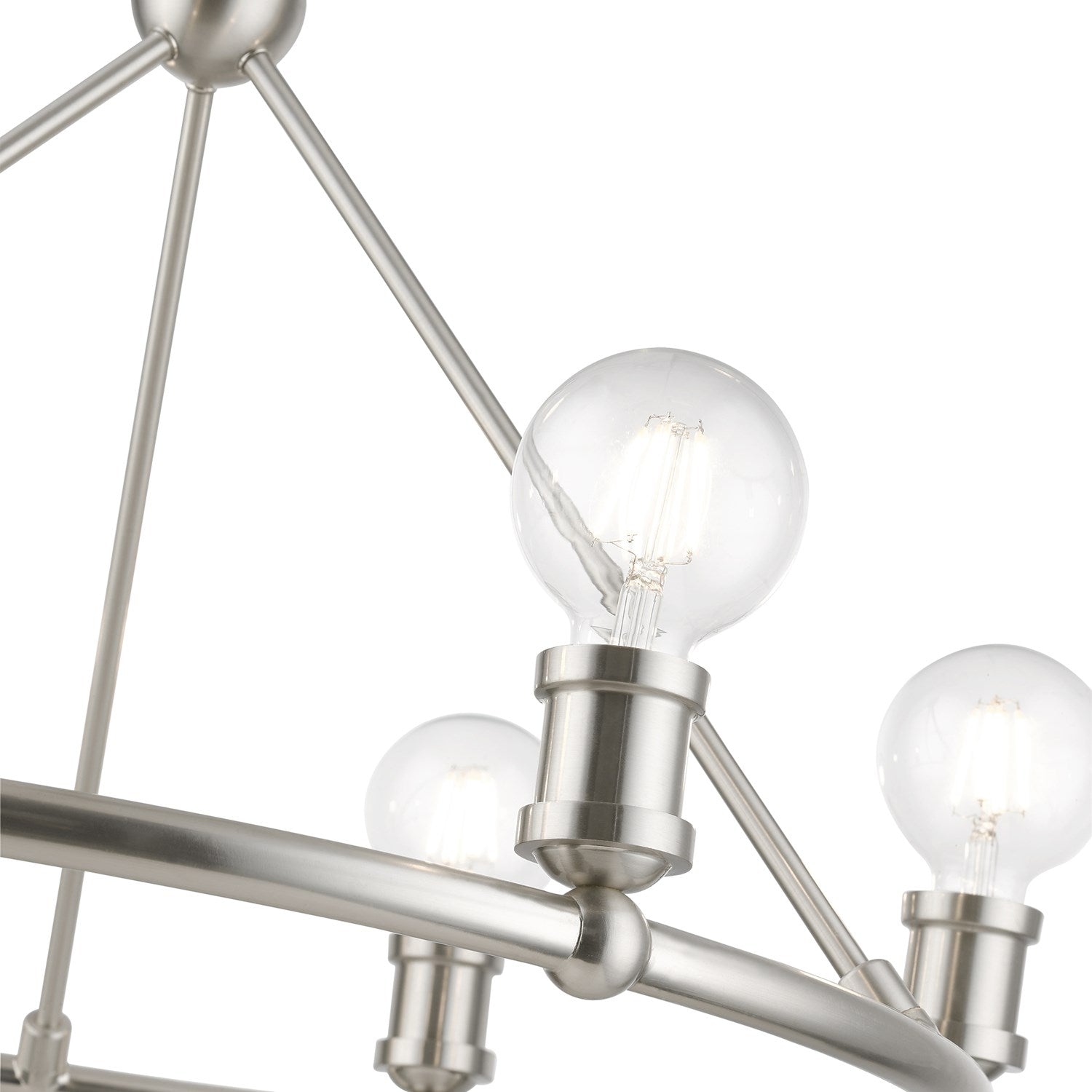 6 Light Brushed Nickel Chandelier