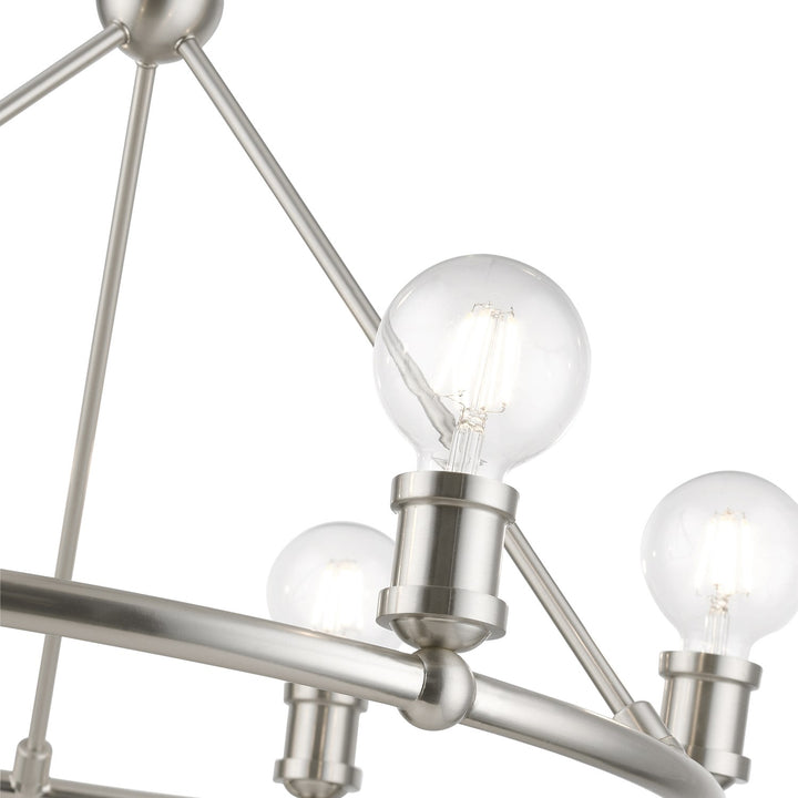 6 Light Brushed Nickel Chandelier