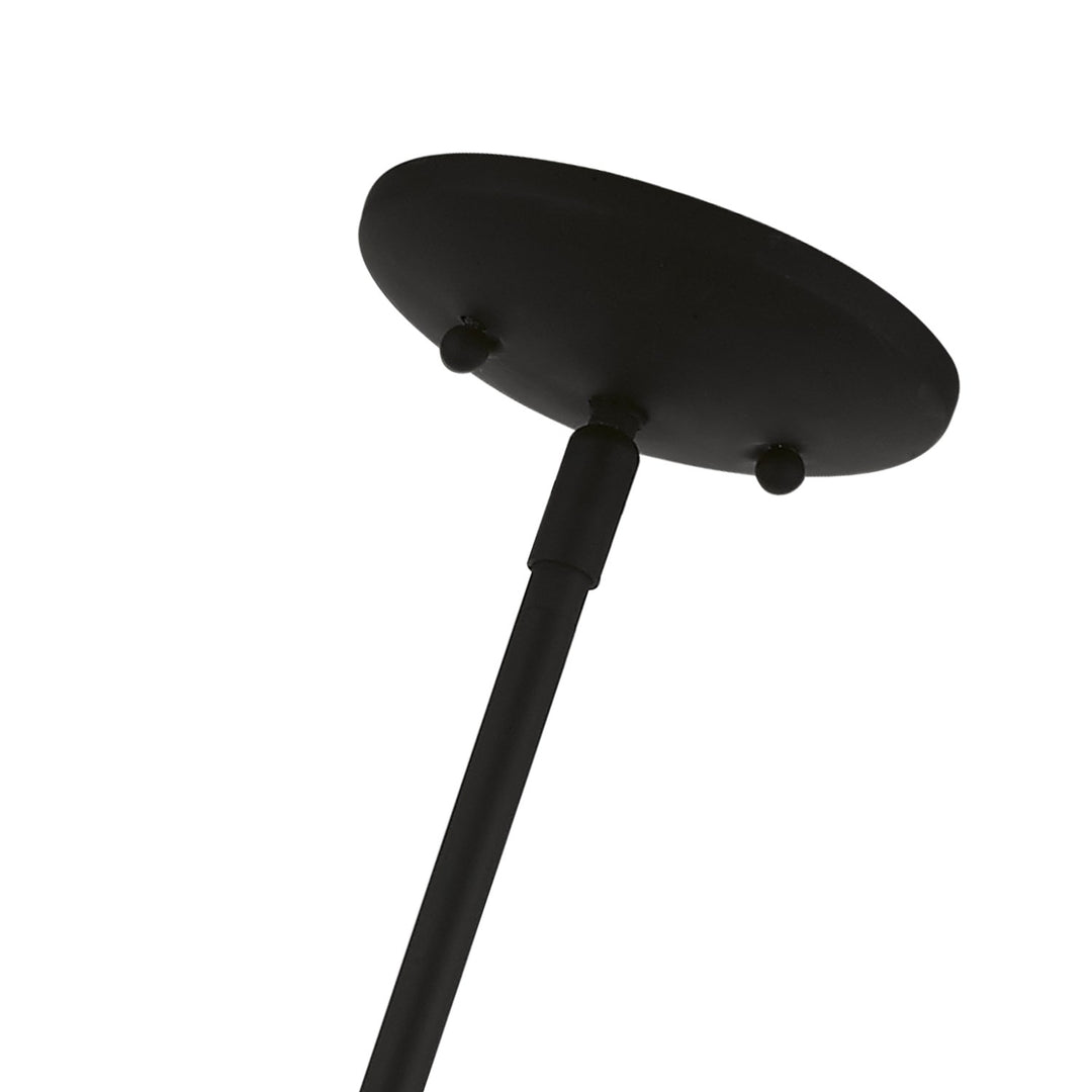 6 Light Black With Brushed Nickel Accents Chandelier
