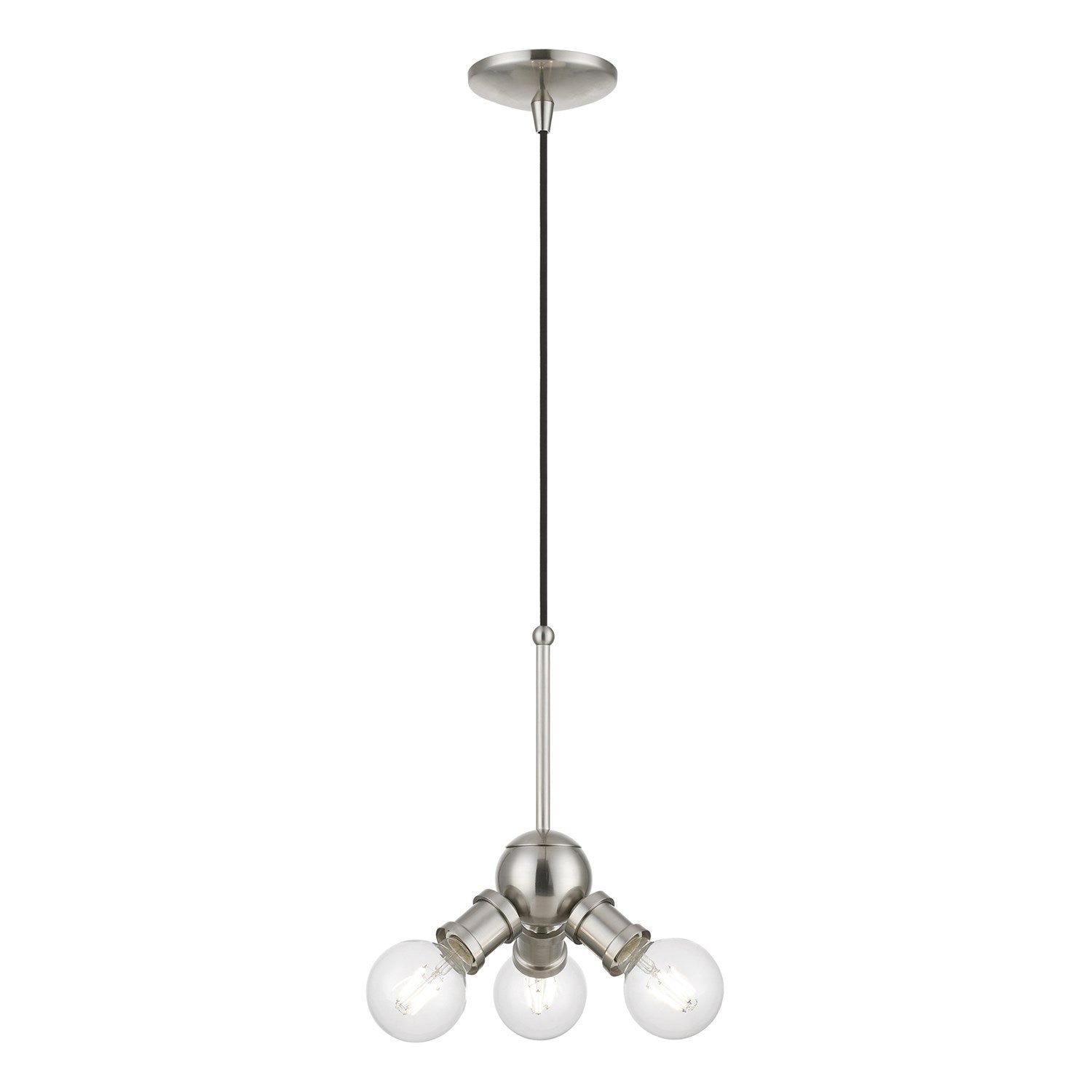 3 Light Brushed Nickel Pendant by Livex Lighting