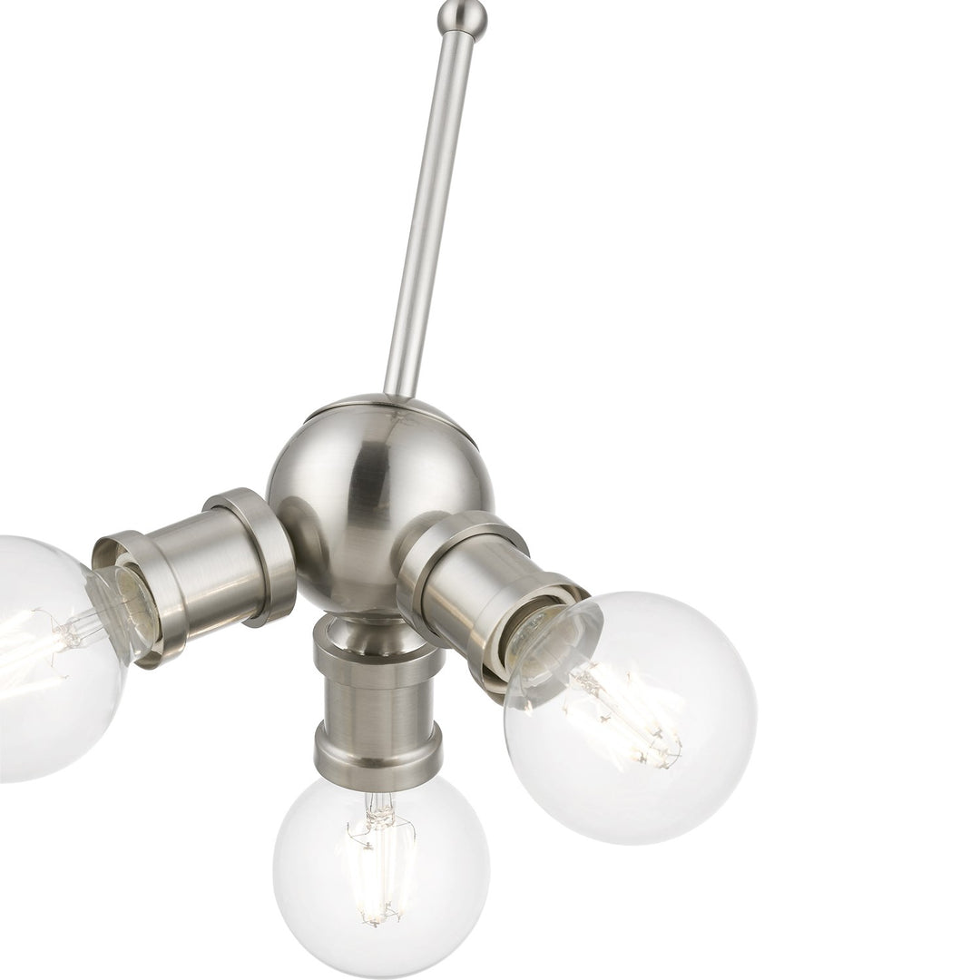 3 Light Brushed Nickel Pendant