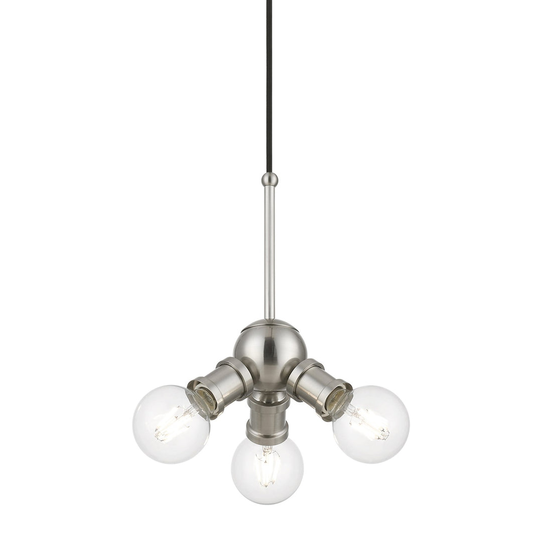3 Light Brushed Nickel Pendant