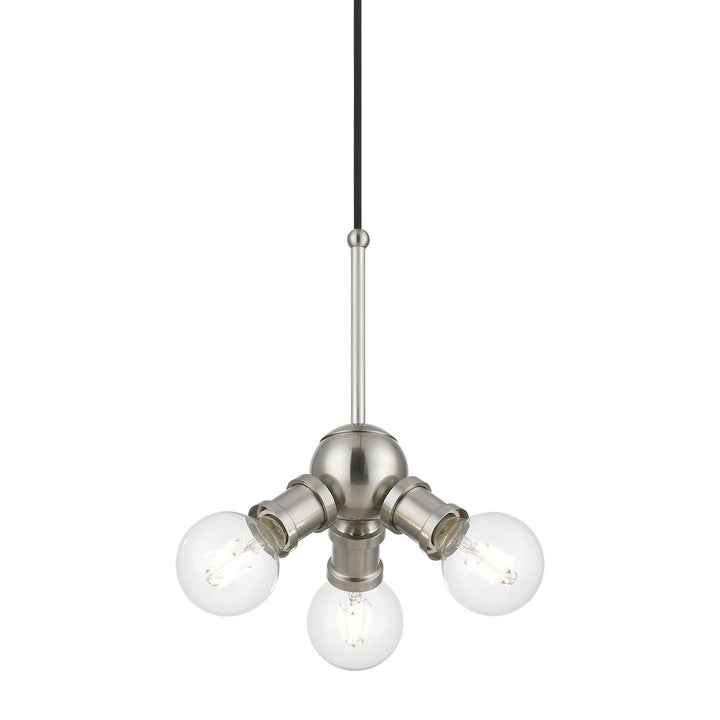 3 Light Brushed Nickel Pendant