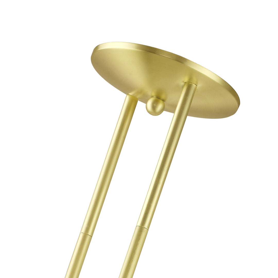 3 Light Satin Brass Linear Chandelier