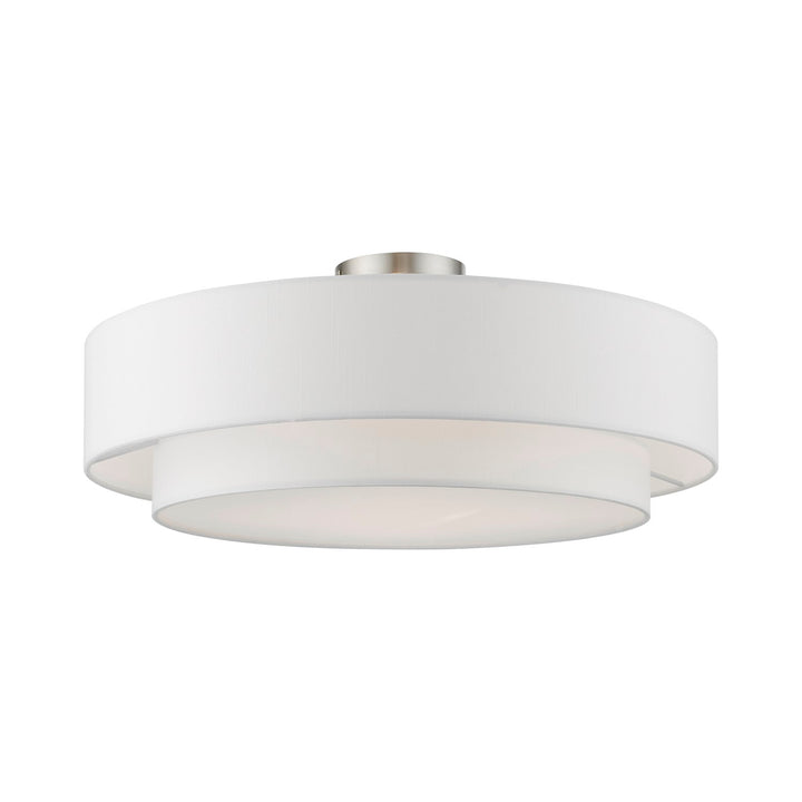 4 Light Brushed Nickel Semi-Flush by Livex Lighting