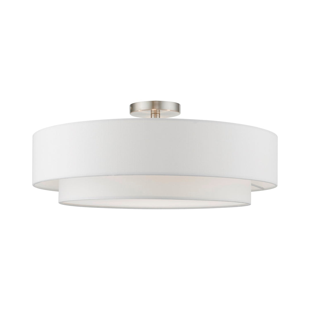 4 Light Brushed Nickel Semi-Flush