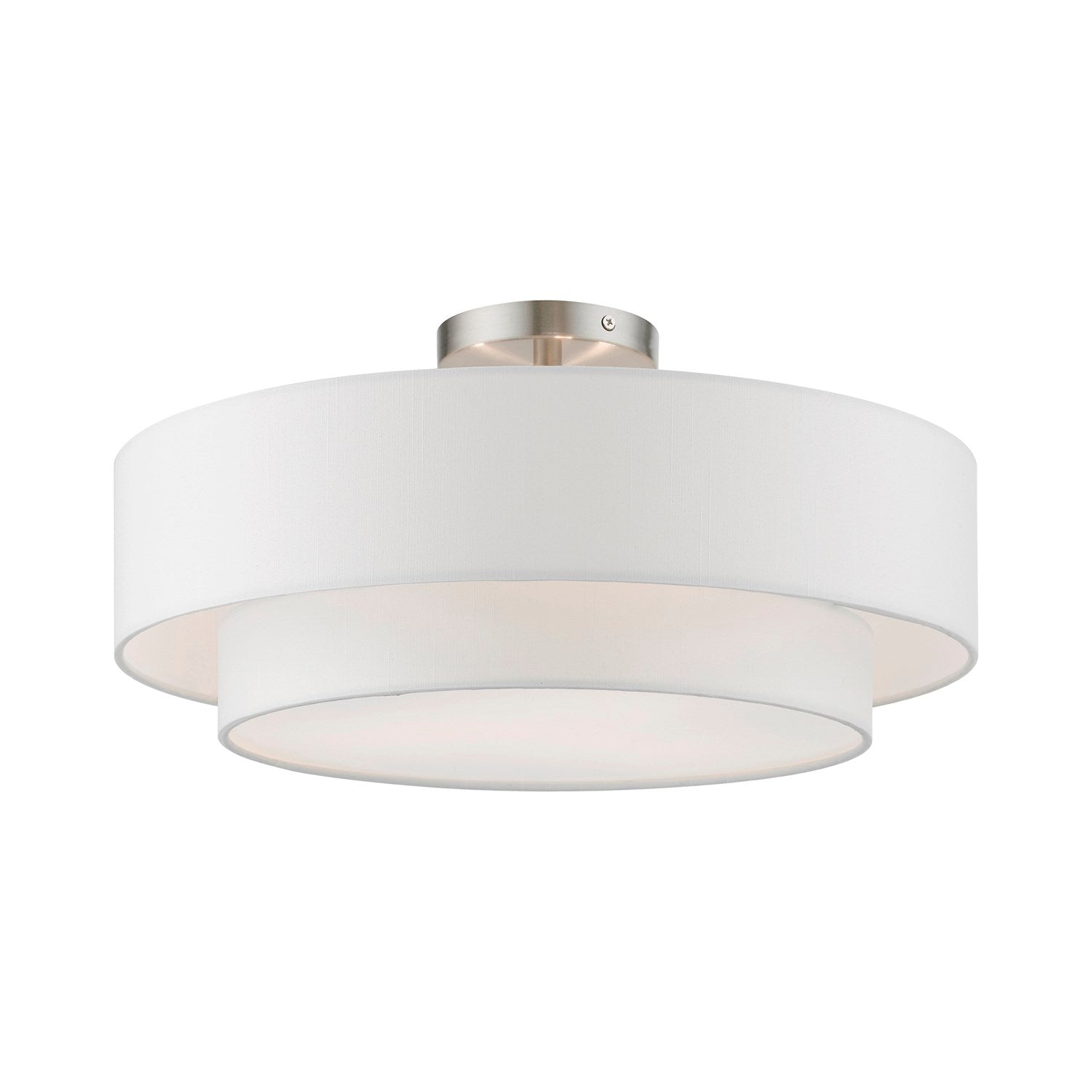 3 Light Brushed Nickel Semi-Flush by Livex Lighting