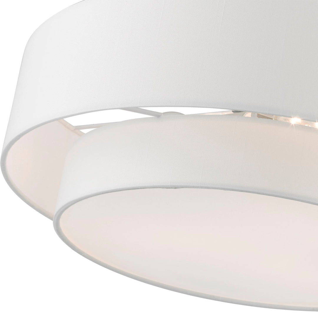 3 Light Brushed Nickel Semi-Flush