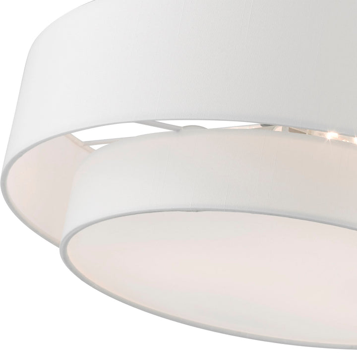 3 Light Brushed Nickel Semi-Flush
