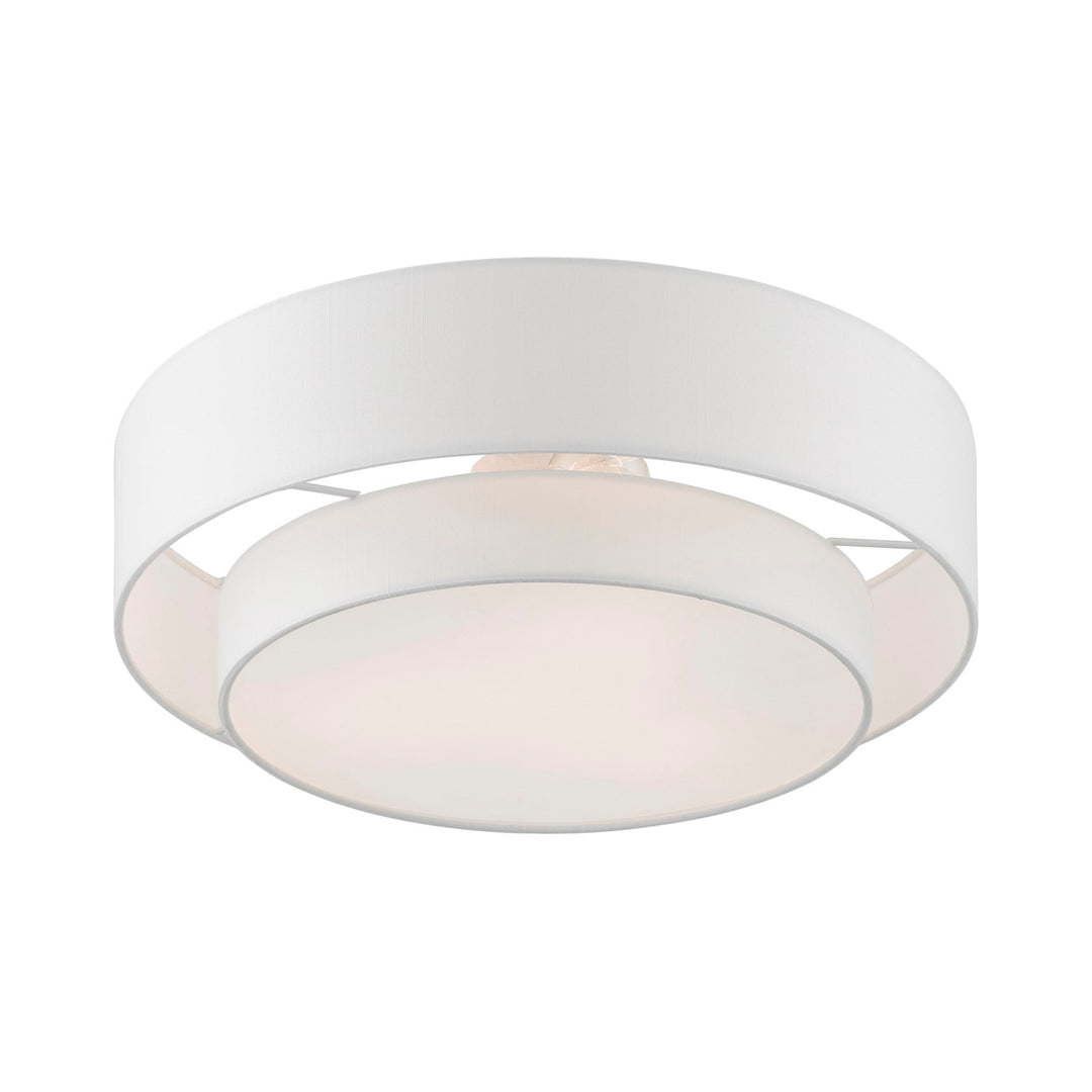 3 Light Brushed Nickel Semi-Flush