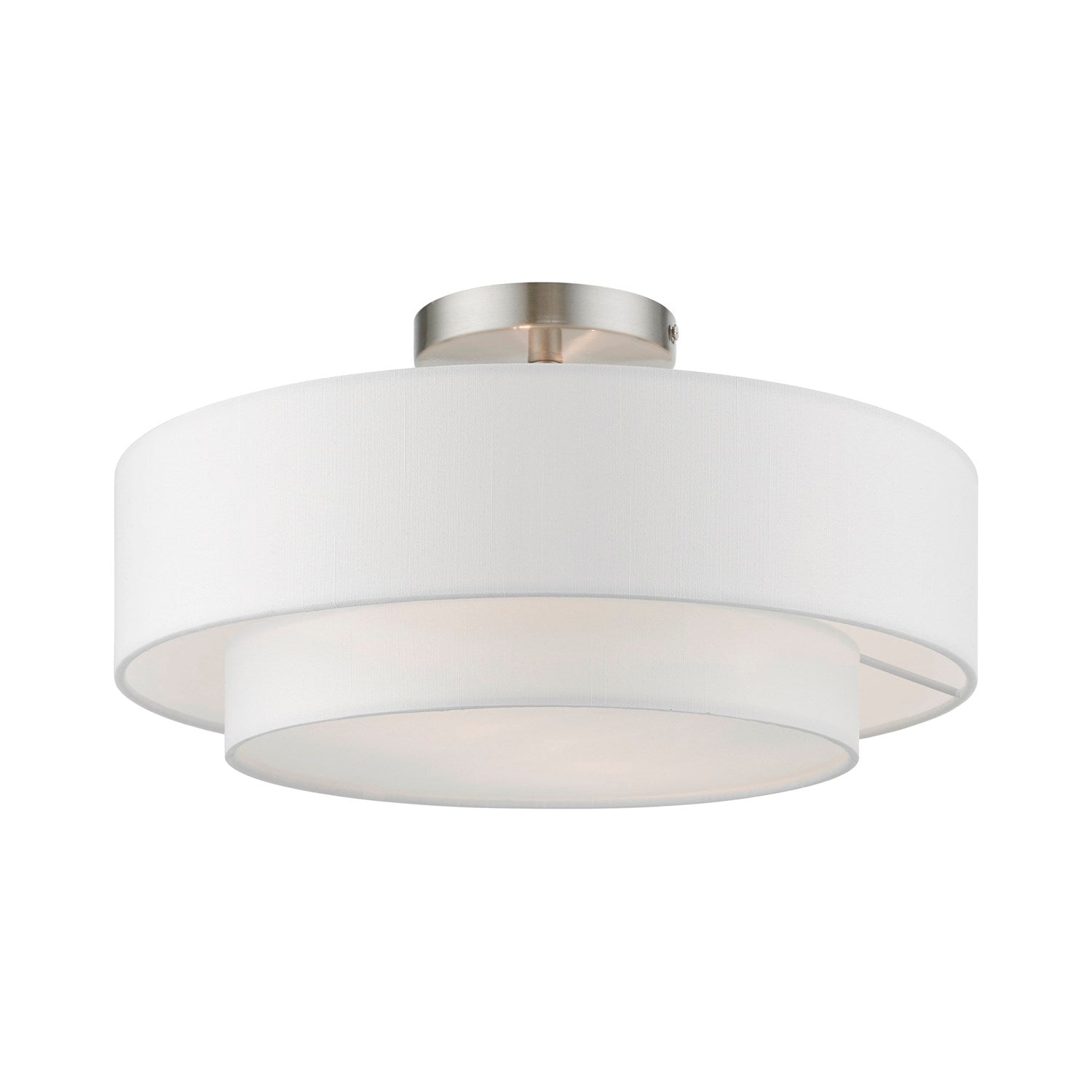 2 Light Brushed Nickel Semi-Flush by Livex Lighting