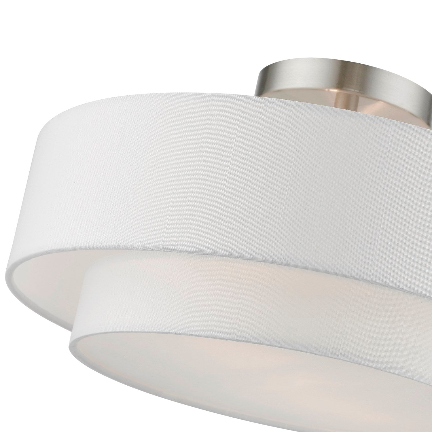 2 Light Brushed Nickel Semi-Flush