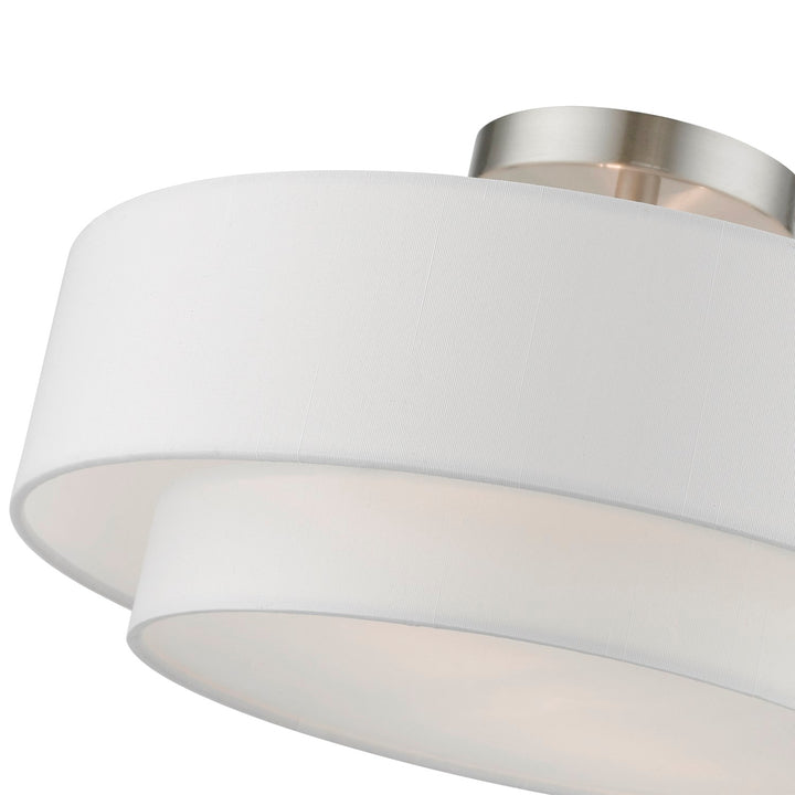 2 Light Brushed Nickel Semi-Flush