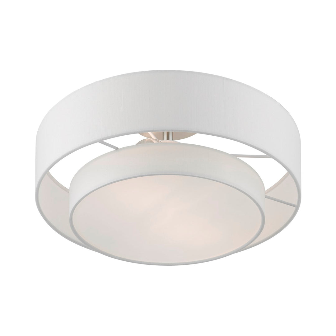 2 Light Brushed Nickel Semi-Flush