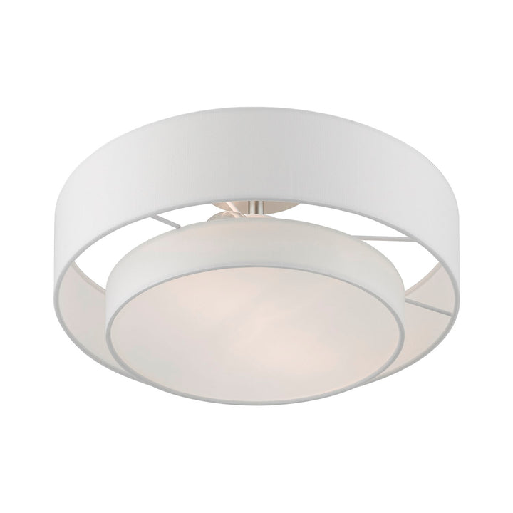 2 Light Brushed Nickel Semi-Flush