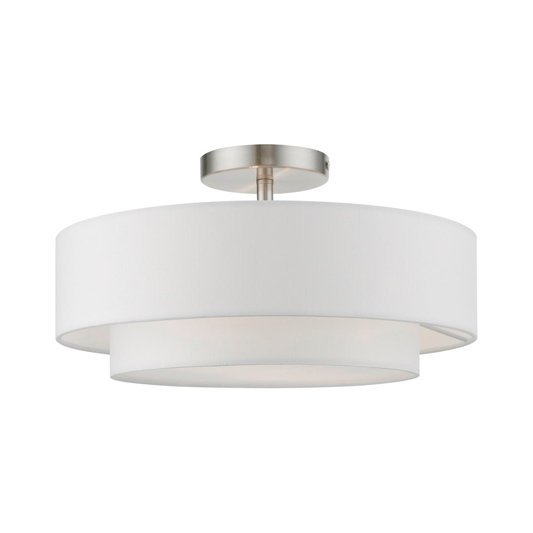2 Light Brushed Nickel Semi-Flush