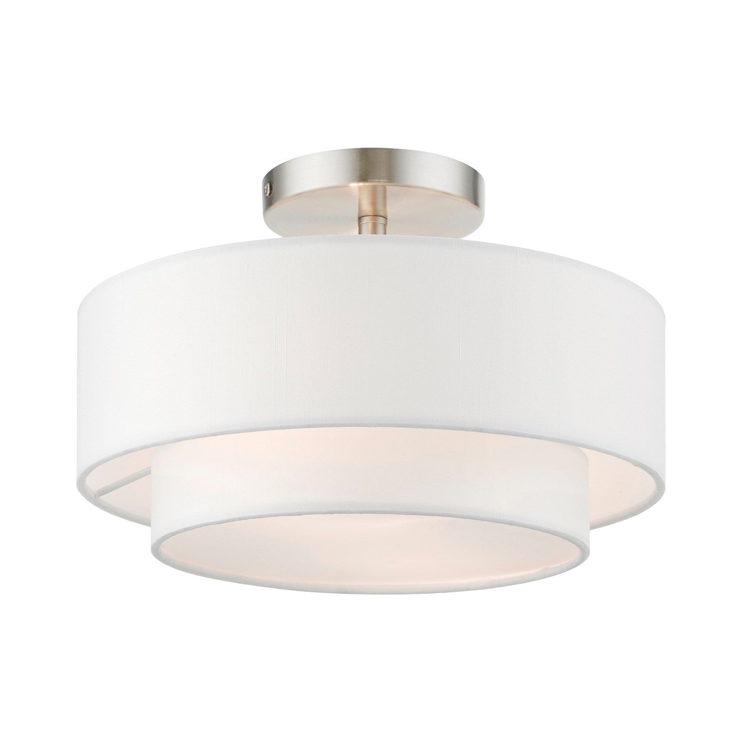 2 Light Brushed Nickel Semi-Flush by Livex Lighting