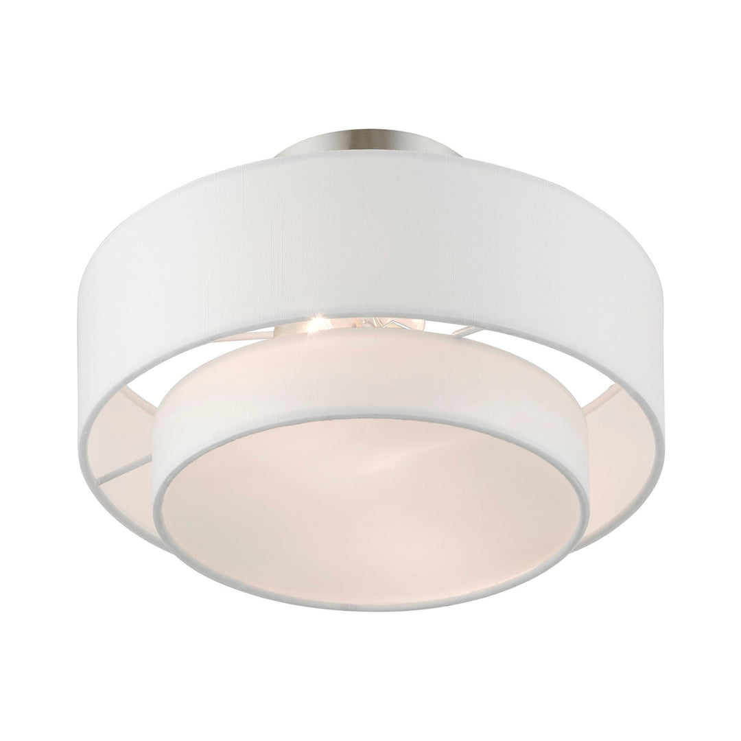 2 Light Brushed Nickel Semi-Flush