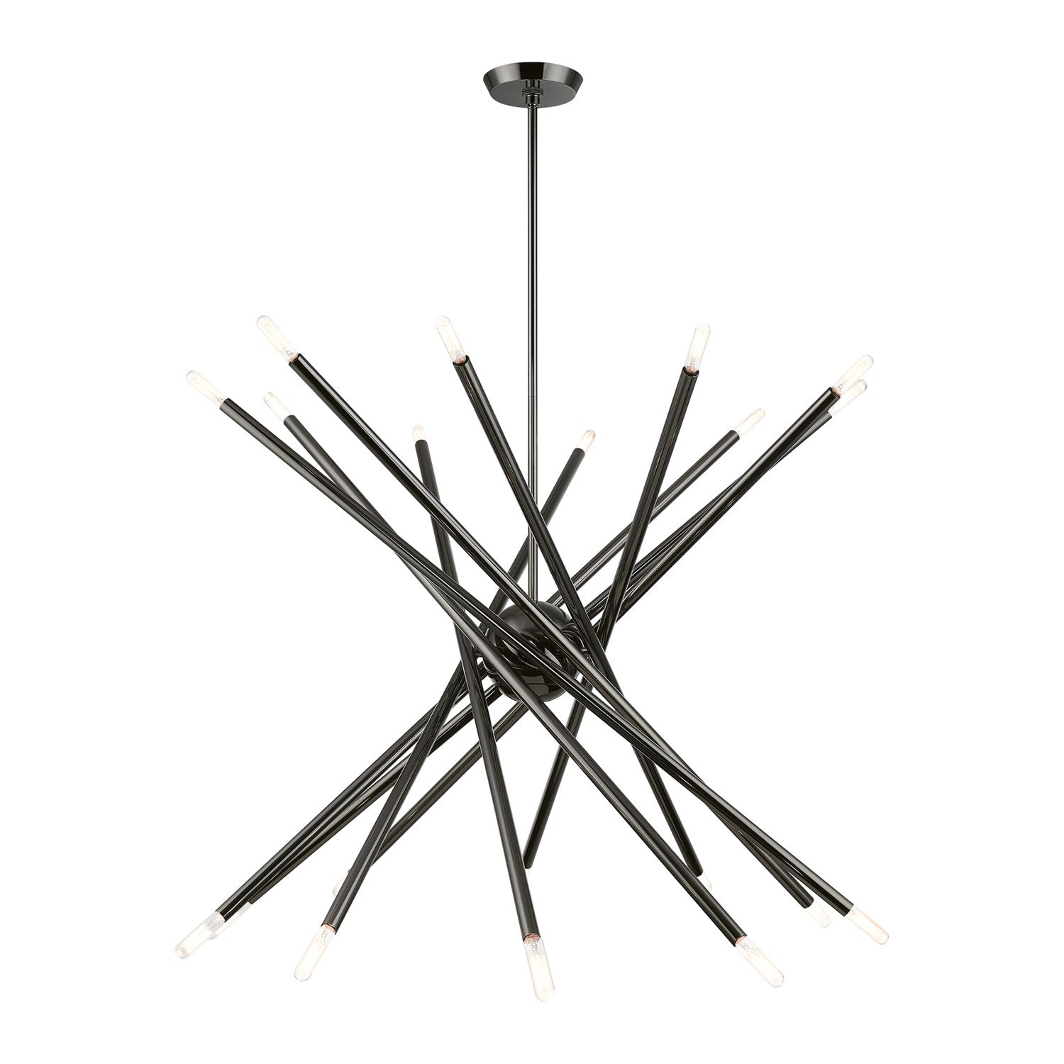 20 Light Black Chrome Large Chandelier by Livex Lighting