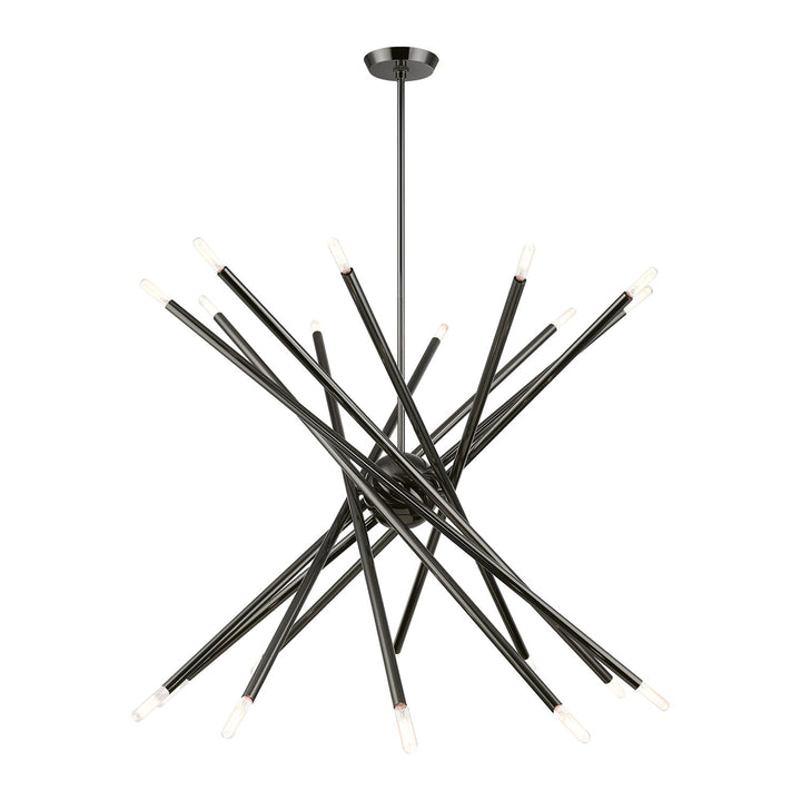 20 Light Black Chrome Large Chandelier by Livex Lighting