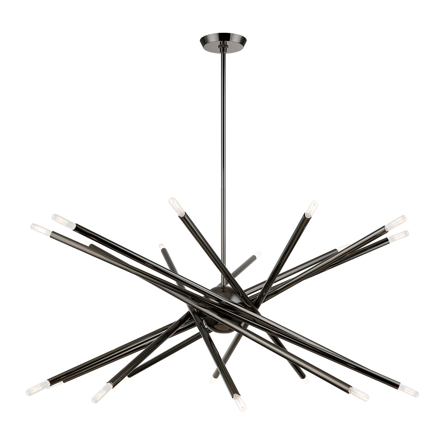 20 Light Black Chrome Large Chandelier